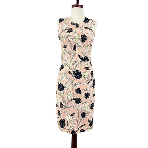 Banana Republic Dresses & Skirts - Banana Republic Women's  Sleeveless Sheath Dress  Size 4 Pink Black White Floral